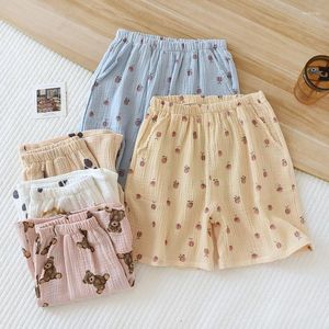 Women's Sleepwear Cute Cartoon Printing Pajamas Shorts For Summer Cotton Thin And Loose Fitting All Home Women