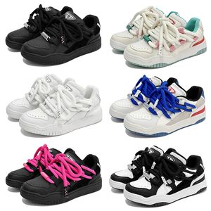 2023 design multicolorido moda sapatos casuais homem mulher respirável preto rosa azul branco esportes ao ar livre