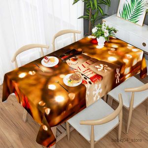 Table Cloth Printed Christmas Tablecloth Dinner New Year Tablecloth Wedding Decoration Birthday Party Decoration Tablecloth R230727
