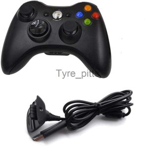 Controladores de jogo Joysticks Controlador sem fio para XBOX 360 (preto) e bateria e cabo de carregamento x0727