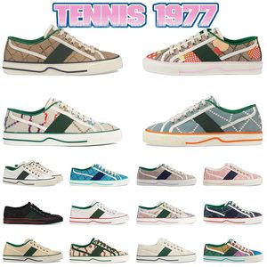 Running Shoes Leather 1977 Tennis Low Tops Sneaker Green and Red Web Shoes For Man Woman Classic White Sneakers Sporty Trainer Black Navy Blue sports sneakers