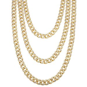 Hip Hop Iced Out chains Men s Miami Long Heavy Gold Plated Cuban Link Necklace For Mens Fashion rapper Jewelry Party Gift269B