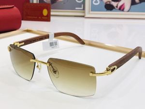 Realfine888 5A Eyewear Catier CT8200868 Прямоугольная рама роскошная дизайнерские солнцезащитные очки для мужчины со стекла