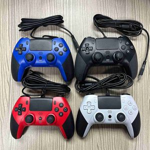 Game Controllers Joysticks Wired Game Controller for PS4 USB Computer Joystick Wired Controller Joystick With LED Light Gamepad With Macro Programming x0727