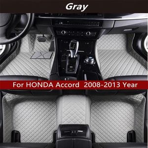 بالنسبة إلى Honda Accord 2008-2013 Car interior Foot Foot Mat Non-Slip Pecortal Protectal Protectly Non-Soxic Floor MAT205B