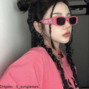 Small frame tender pink palm angles letter sunglasses 2023 new European and American punk fashion Y2K 3PIF