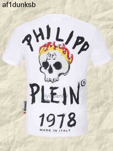 Flame s Designerxia Ou Goods Pp Wear Solid Color Leisure Slim Fit Clothes Philip Drill Plan Hot Skull Men's Half Sleeve Ahj 1 8x83 philipplies pleins EBVY