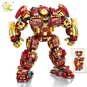 Bloklar Huiqibao 1450pcs şehir savaşı süper zırh robot yapı blokları askeri savaşçı mecha figürleri silah tuğla oyuncakları çocuklar için hediyeler 230726