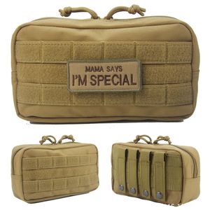 Utomhuspåsar Molle Pouch Militär Taktisk midjeväska EDC Tools Zipper Belt Pack Phone Case Pocket Airsoft Army Hunting 230726