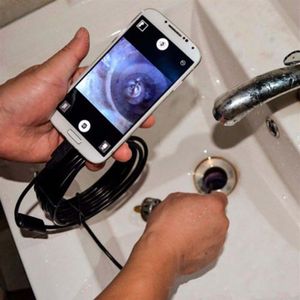 2M 1M 7mm Endoscope Camera Flexible IP67 Waterproof Inspection Borescope Camera for Android PC Notebook 6LEDs Adjustable276A