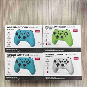 Kontrolery gier Joysticks Nowe T30 Mini Wireless Bluetooth Gamepad dla Nintend Switch OLED/ Lite NFC Console Buve-Up 6-osiowe gyroscope Turbo Funkcja x0727