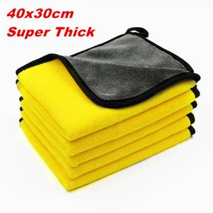 5 Pcs Super Absorbent Microfiber Car Wash Towels, 600gsm Thick Plush Cloth for Cleaning, Drying & Polishing