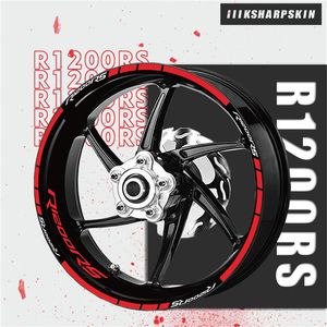 Anel interno da motocicleta adesivos de aviso reflexivos noturnos hub logotipos decorativos e decalques filme de proteção listrado para bmw r1200rs r1296u