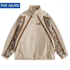 Big Sale Men's Jackets Vintage zamsz mężczyzn z nerkowca graficzna patchworka i płaszcz 2023 HARAJUKU VARSITY COLLEGE RETROWEAR OTWARE ODWARZENIE