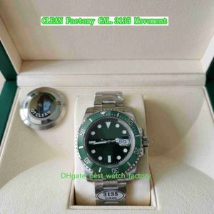 CLEAN Factory Orologio da uomo CF Perfect Version 40mm 116610 116610LV Lunetta in ceramica verde Orologi in acciaio 904L CAL.3235 Movimento Meccanico Orologi da polso da uomo automatici