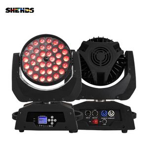 Shehds Yıkama LED 36X18W RGBWA+UV Zoom Lir Hareketli Kafa Aydınlatma DJ Disco Party Bar Sahne Düğün Işıkları