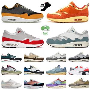 2023 fashion Running Shoes 1 87 Mens Womens us13 Patta Waves Noise Aqua Somos Familia Big Bubble Sport Red Duck Honey Dew Wabi Sabi Sports outdoor Sneakers trainers men