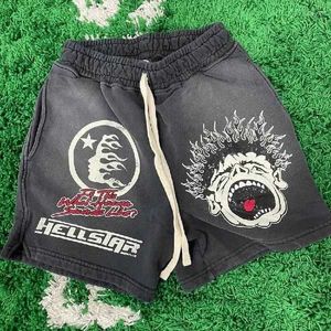 Shorts Hellstar Nylon 2023SS Summer Men Kvinnor Högkvalitativ vintage dragkonstruktion snabbtorkande byxor 2 MRFW