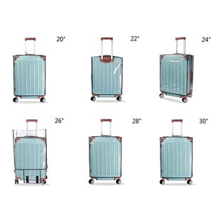 Väskdelar Tillbehör 1st Bagage Case Suitcase Protective Cover PVC Transparent bagage dammskydd gäller 20 ''-30 '' resväska resetillbehör 230726