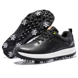 Golf High quality golf shoes waterproof non-slip men's training sports shoelace nails plus size golf shoes 40-47 HKD230727