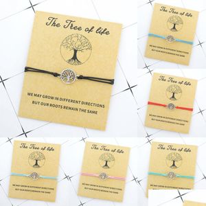 Charm Bracelets Lucky Tree Of Life Pulseira Para Mulheres Homens Red String Amizade Presente Da Família Verão Acessórios Bonitos Drop Delivery Je Dhbjy