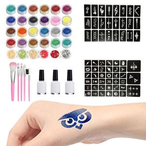 Body Glitter Tempreary Tattoo Kit Kids Tattoos для девочек с 30 230726