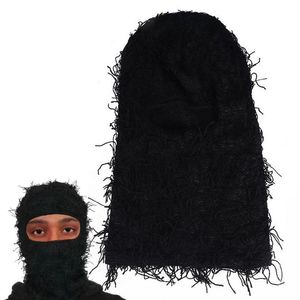 Cykelmössor masker nödställda stickade full ansiktsskidmask Shiesty mask kamouflage fleece fuzzy skidlätt och håller varm bekväm vinterhatt 230727
