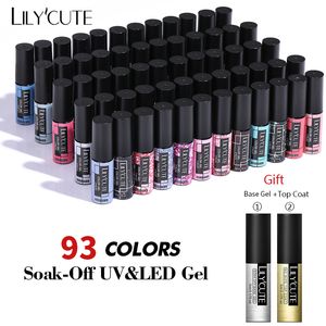 Nagellack LILYCUTE 40 30 10 Farben Gel Set Farbe UV Led Lack Art Design Soak Off DIY 230726