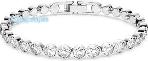 tennis bracelets moissanite chain swarovski tennis bracelet and earrings jewelry series Rhodium Plated Clear Crystal bracelet Free Shipping
