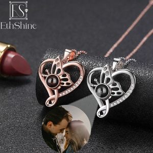 Collane con ciondolo EthShine Collana con proiezione Po personalizzata Collana in argento sterling 925 con cuore a farfalla per regali di gioielli da donna 230727