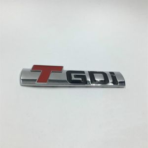 Hyundai için Kia için TGDI T GDI EMBLEM Rozeti Çıkartma Sayı Yer Değiştirme Metal Araba Sticker Otomatik Yan Çamurluk Arka Stillik250a