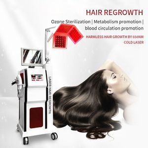 Laserowa wypadanie włosów pionowa leczenie włosów zabieg hełm Czerwony Światło Odrastanie z analizatorem Beauty Zdrowa maszyna