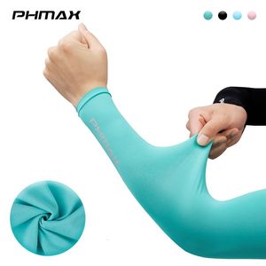 Scaldamuscoli per braccia PHMAX Maniche da ciclismo Protezione UV traspirante Coperture da corsa Fitness Pallacanestro Gomitiere Ice Silk Wamrers 230726