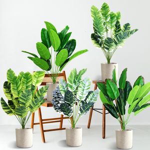 Faux Floral Greenery 82cm Artificial Plant Large Banana Tree Fake Heaven Bird Plastic Leaf For Party Wedding Decoration Living Room Home Garden Decor 230726