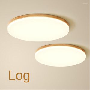 Deckenleuchten Nordic Log Massivholz Lampe Runde Schlafzimmer Dekoration Holz Kunst Lampen Balkon Ultradünne Japanisch