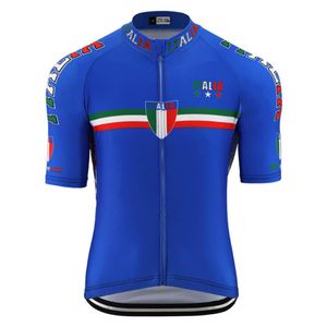 Summer New Italia National Flag Pro Team Cycling Jersey Men Road rower wyścigowy Ubranie rowerowe Jersey Jersey Cycling Wear Clothin283e