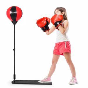 Saco de areia SKONYON Kids Punching com suporte ajustável e luvas de boxe 230726