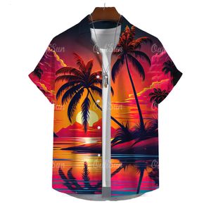 Mens Casual Shirts Coconut Shirt Men Summer Clothing 3D Graphics Apparel 5xl Streetwear Overdized Short Sleeve Tops för Male 230726