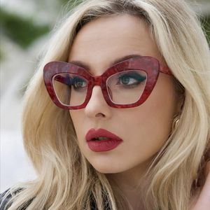 Cat Eye Glasses Frame Overized Fashion Retro Blue Ray Blocking Women Vintage Designer Clear Big Eyeglasses Frames SG627