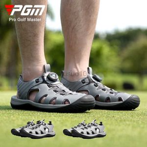 Andere Golfprodukte PGM Sommer Outdoor Männer Golfschuhe Super atmungsaktive Golf Sport Sandalen elastische EVA Hausschuhe männliche Anti-Rutsch-Spikes Schuhe 41-46 HKD230727