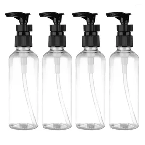 Bottiglie di stoccaggio Piccolo spray vuoto 4 pezzi Flacone trasparente per nebbia 100 ml Dispenser per pompa ricaricabile da viaggio Set per