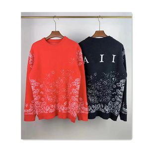designer mens sweater round neck letter printing loose sleeve fashion women hoodies simple versatile casual red long sweater spring autumn warm couple top