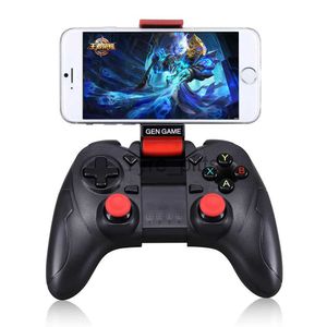 Kontrolery gier joysticks S6 bezprzewodowy joystick GamePad kontroler gier zdalny sterowanie Bluetooth na Android iOS iPhone Games Tablet PC TV Box z stojakiem x0727