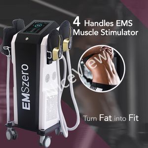 EMS Body Shaping Fitness Equipment, HIEMT Sculpting Machine with 4 RF Handles, Muscle Stimulator for Fat Reduction and Injury Recovery