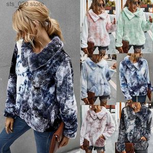 Women's Hoodies Sweatshirts Designer Kvinnors 2020 Winter Warm Tie färgad ulltröja för kvinnor T230727