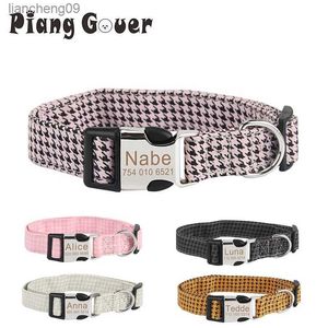 Anti-Lost Pet Collar Anpassad namn Hundkrage Personlig DIY-tag-ID Cat-krage för små medium stora hundar L230620