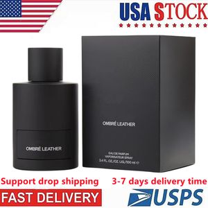 Tempi di consegna di 3-6 giorni negli Stati Uniti Profumo da uomo Ombre Leather 100 ml Eau De Parfum Fragranza a lunga durata Spray per il corpo Incenso Colonia maschile