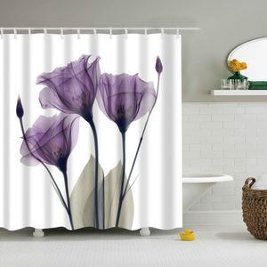 Shower Curtains Beautiful Flower Dandelion Shower Curtains Bathroom Curtain Fabric Waterproof Polyester Bath Cortina Ducha With Hooks 230727