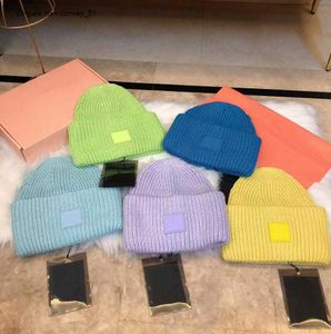 Renk Tasarımcı Saf Örgü Beanies Erkek Kadın Kış Moda Sıcaklık Tuzağı Şapkaları Boş zamanlar Sıcak Kafatası Kapağı Çiftler Hip-hop Beanie Kadınlar Peluş Kulak Kapağı