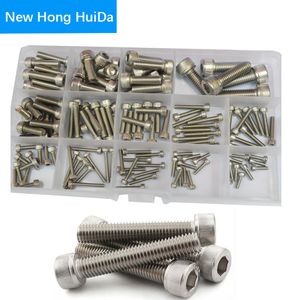 Verktygsdelar M2 M2.5 M3 M4 M5 M6 M8HEX SOCKET HEAD CAP METRIK Tråd Hexagon Allen Bolt Nut Set Sortiment Kit 304 Rostfritt stål 230727